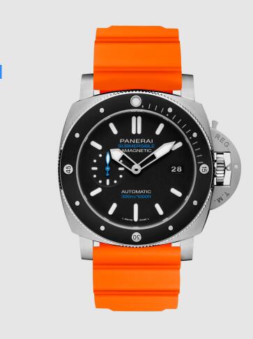 Panerai Submersible Amagnetic 47mm Replica Watch PAM01389 CAOUTCHOUC ORANGE